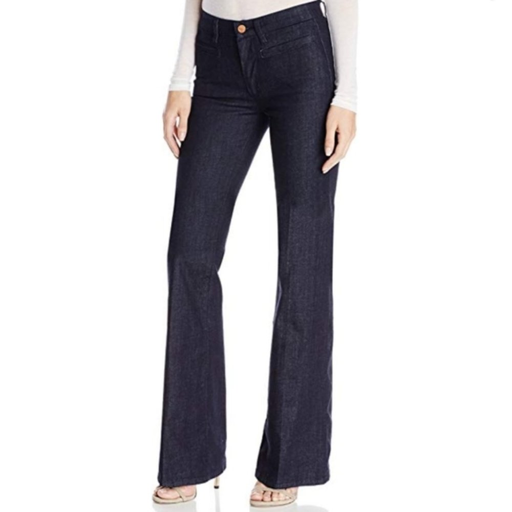 NWT Mih Jeans Marrakesh Mid Rise Kick Flare Raw 27